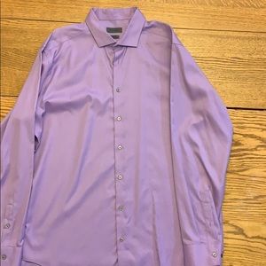 Calvin Klein Purple Slim Fit Dress Shirt